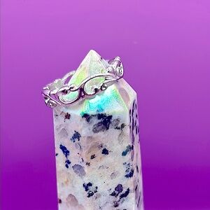 #4. Exclusively Fancy Silver Beach Waves Band Ring NWT